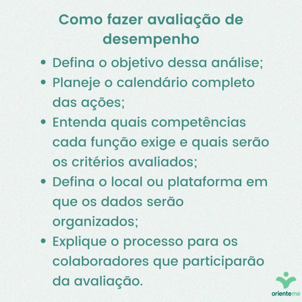 avaliação de desempenho